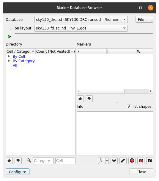 DRC Marker Browser with no errors